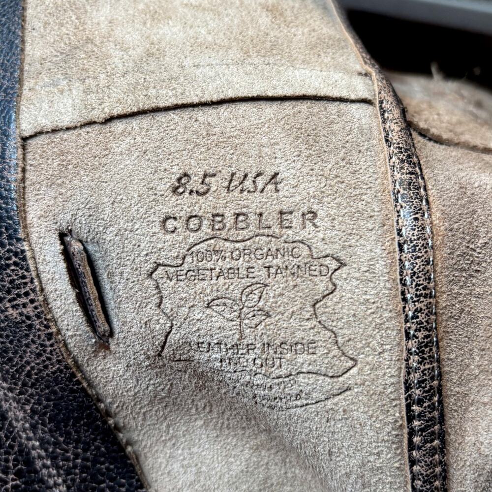 Bed Stu Cobbler Boots 8.5 Tall Riding Boots Distressed Brown Leather Zip Buckle - Picture 12 of 14